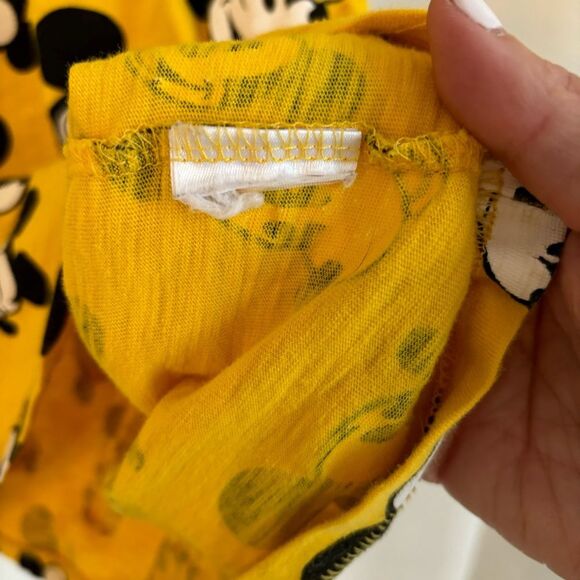 Disney Parks Women’s Mickey Mouse cropped yellow short sleeve tshirt size large! - Picture 8 of 10